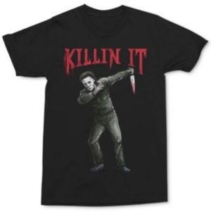 Changes Shirts - Halloween Mike Myers Killin' It Black T-Shirt 2XL Changes Shirts - Halloween Mike Myers Killin' It Black T-Shirt 2XL